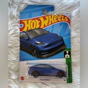 Hot Wheels Blue Tesla Model Y (BNIP) #2
